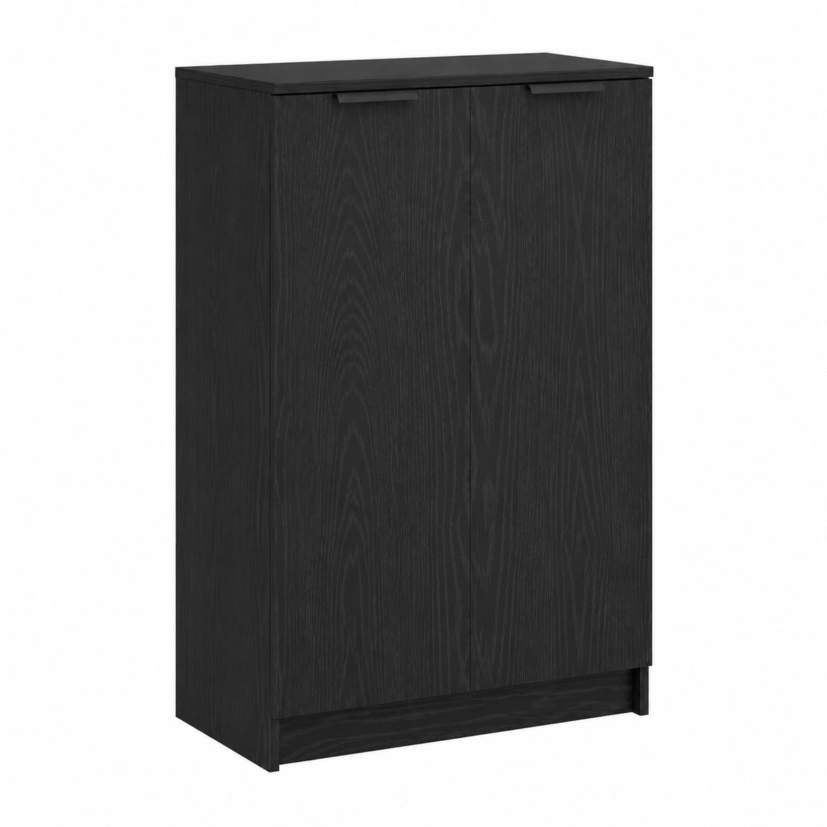 Meuble d’appoint, avec rangement, avec étagères, en chêne, coloris noir, 59 x 35 x 100 cm, pour le salon ou la chambre