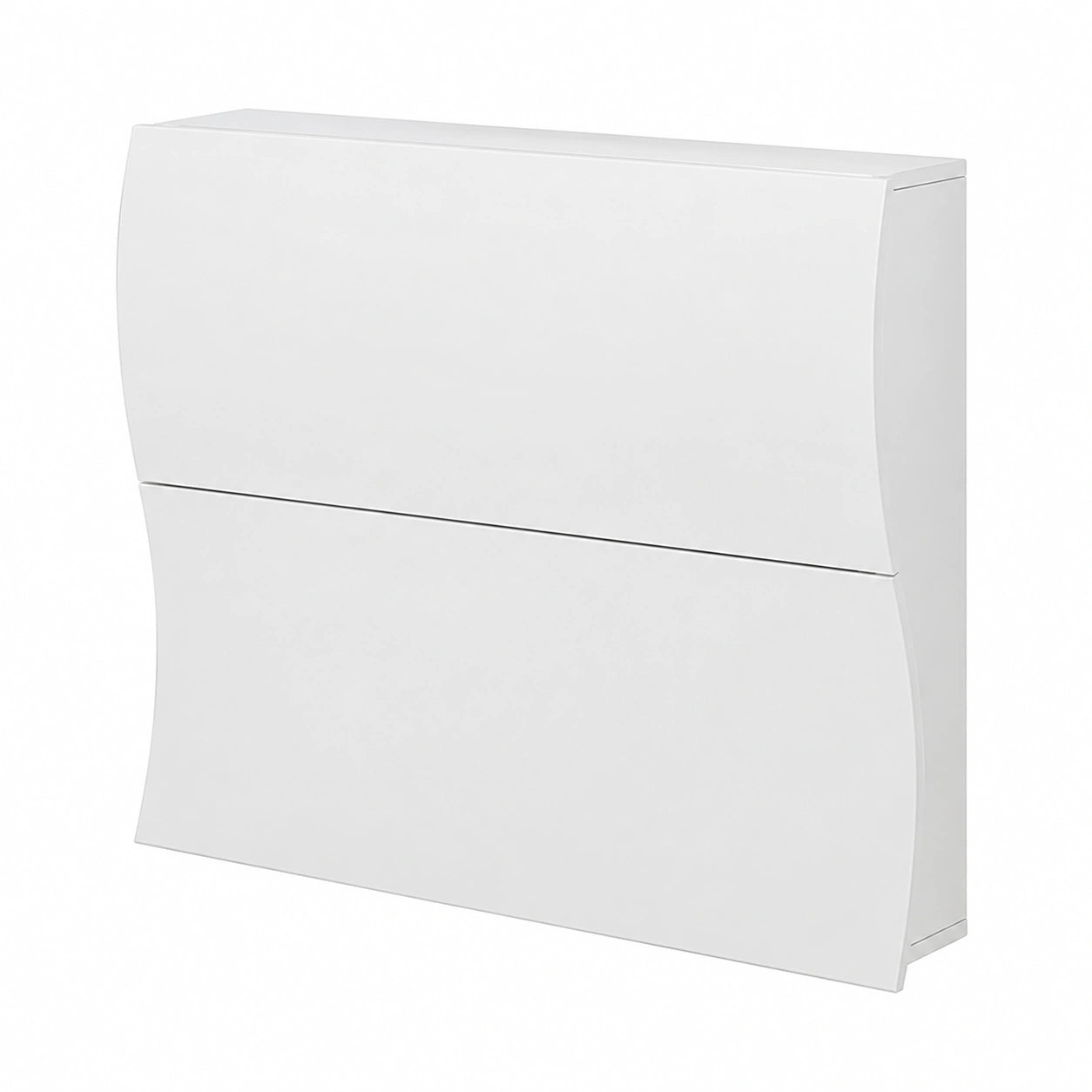 Étagère, avec portes, coloris blanc, pour les espaces de vie