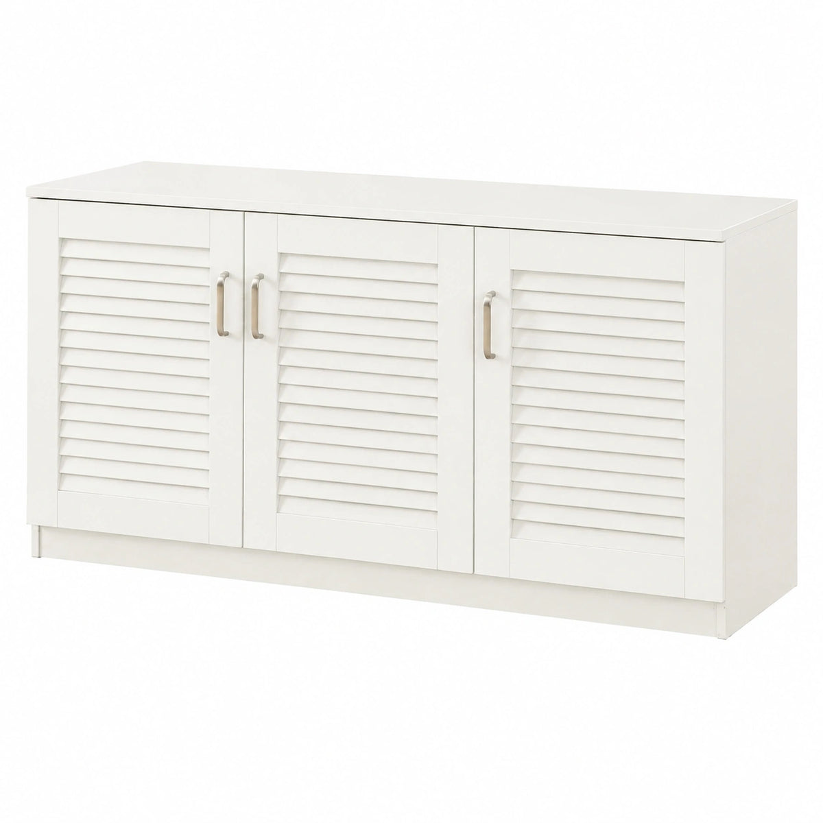 Meuble à chaussures, avec rangement, avec portes, en panneaux de bois, coloris blanc, 62 x 125 x 36 cm, pour l’entrée ou le couloir