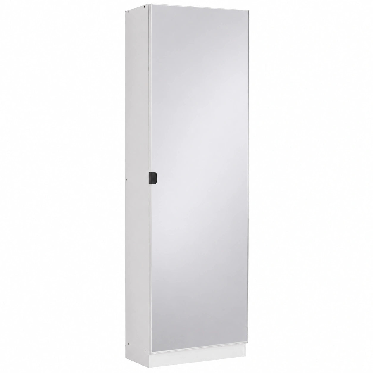 Armoire, avec rangement, avec portes, en panneaux de bois et métal, coloris blanc, 160 x 48 x 20 cm, pour la chambre