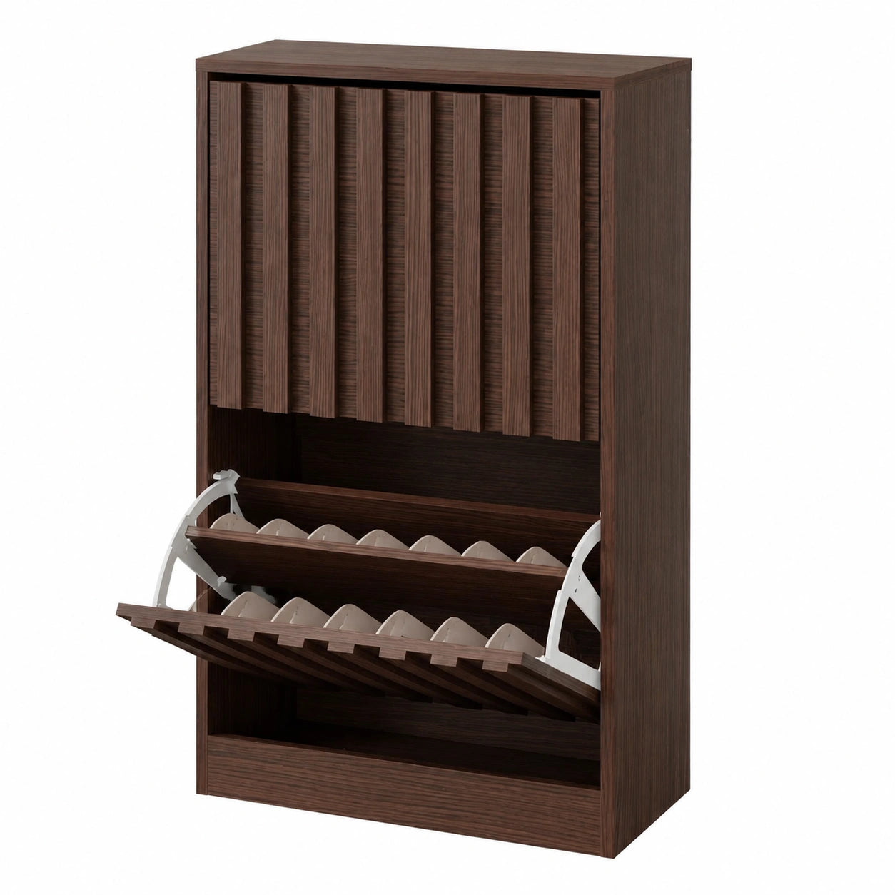 Meuble à chaussures, réglable, avec rangement, avec étagères, 50 x 24 x 86,5 cm, coloris marron, pour l’entrée ou le couloir